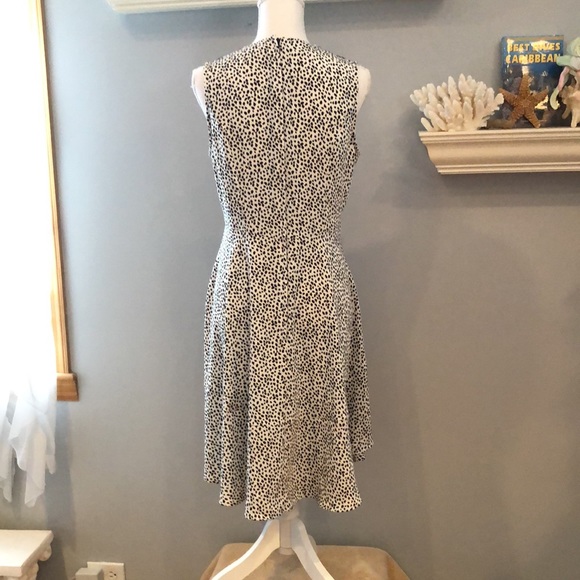 EUC H&M black and white animal print sleeveless dress size 12 - Picture 4 of 6